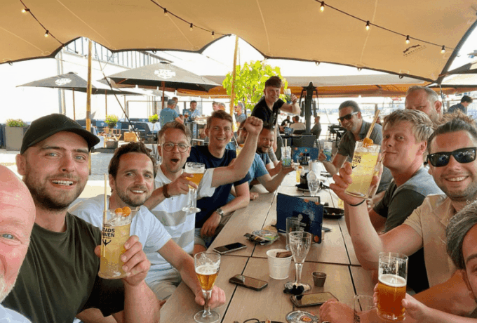 teamuitje rotterdam boot en bier